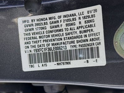 2020 Honda Civic Sedan EX