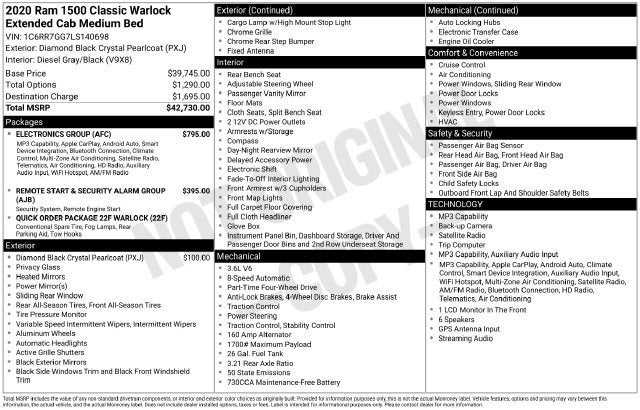 2020 RAM 1500 Classic Warlock