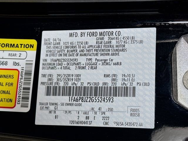 2016 Ford Mustang Shelby GT350