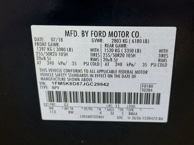 2018 Ford Explorer XLT