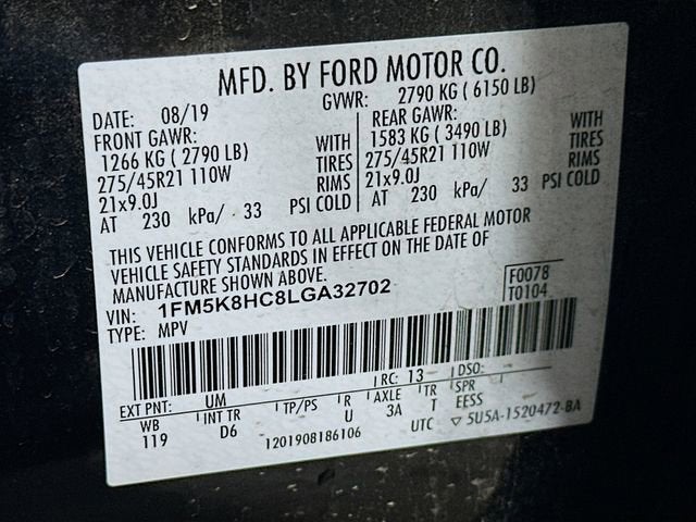 2020 Ford Explorer Platinum