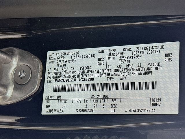 2020 Ford Escape Titanium Hybrid