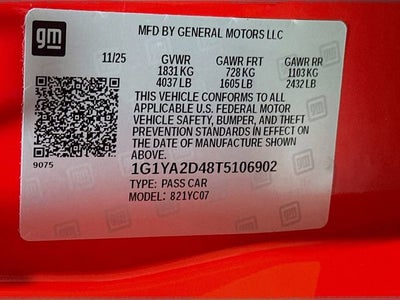 2026 Chevrolet Corvette Stingray 1LT