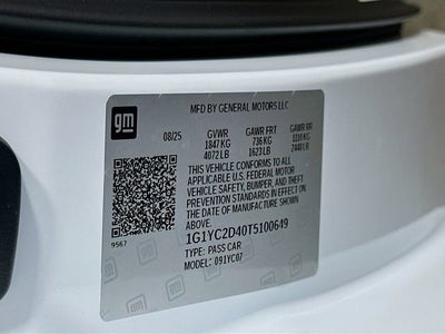 2026 Chevrolet Corvette Stingray 3LT