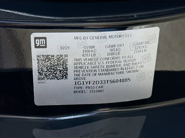 2026 Chevrolet Corvette Z06 3LZ