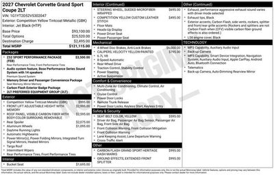 2027 Chevrolet Corvette Grand Sport 2LT