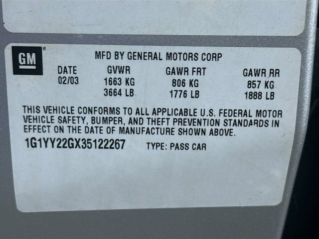 2003 Chevrolet Corvette NA