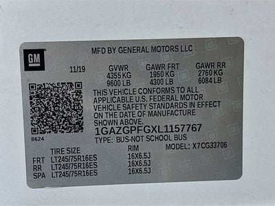 2020 Chevrolet Express Passenger 3500 1LT