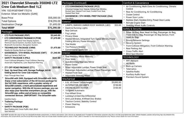 2021 Chevrolet Silverado 3500 HD LTZ