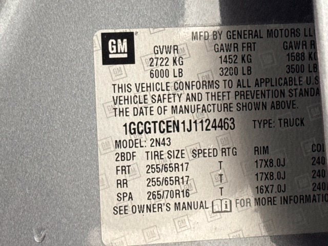 2018 Chevrolet Colorado 4WD LT
