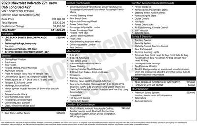 2020 Chevrolet Colorado 4WD Z71