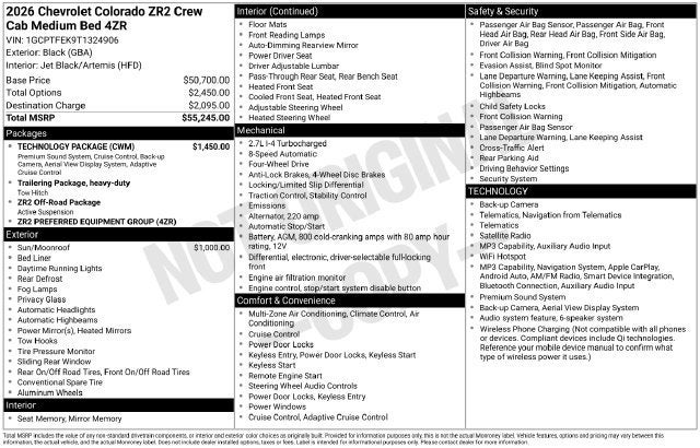 2026 Chevrolet Colorado ZR2