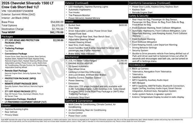 2026 Chevrolet Silverado 1500 LT