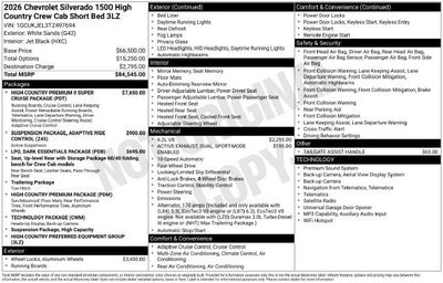 2026 Chevrolet Silverado 1500 High Country