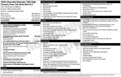2026 Chevrolet Silverado 1500 High Country