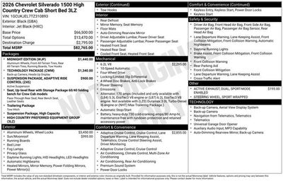 2026 Chevrolet Silverado 1500 High Country