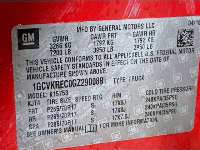 2016 Chevrolet Silverado 1500 LT