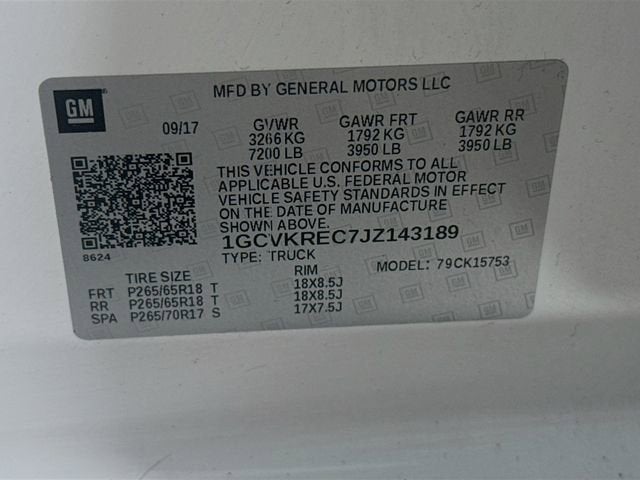 2018 Chevrolet Silverado 1500 LT