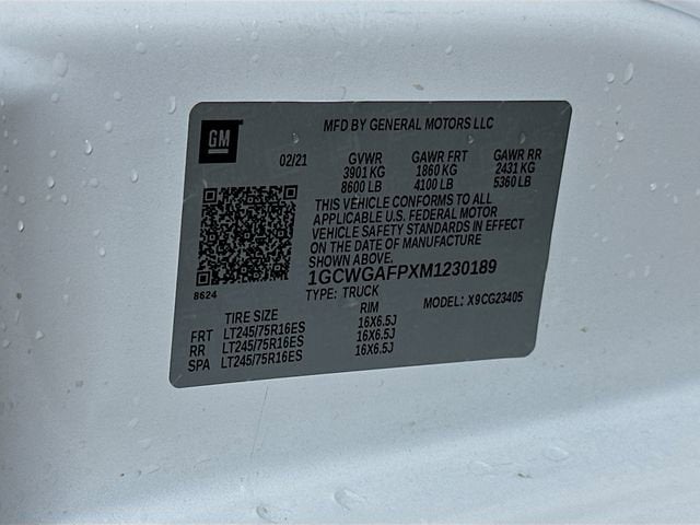 2021 Chevrolet Express Cargo 2500 WT