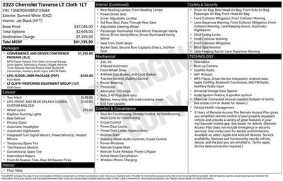 2023 Chevrolet Traverse LT Cloth
