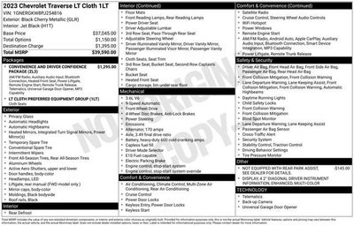 2023 Chevrolet Traverse LT Cloth