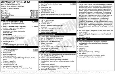 2027 Chevrolet Traverse LT