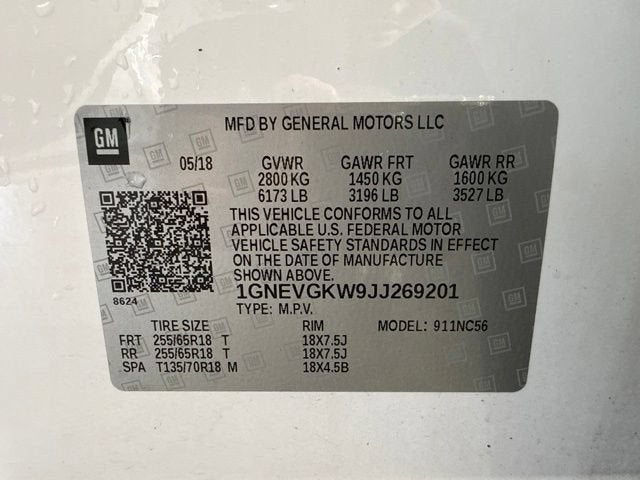 2018 Chevrolet Traverse LT Cloth