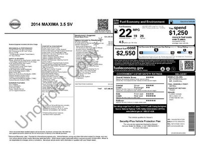 2014 Nissan Maxima 3.5 SV
