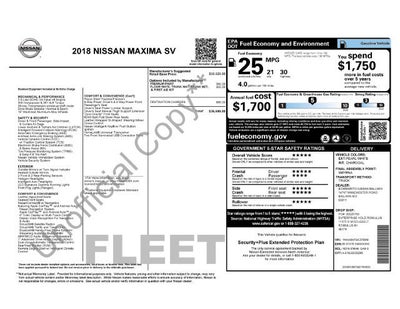 2018 Nissan Maxima 3.5 SV
