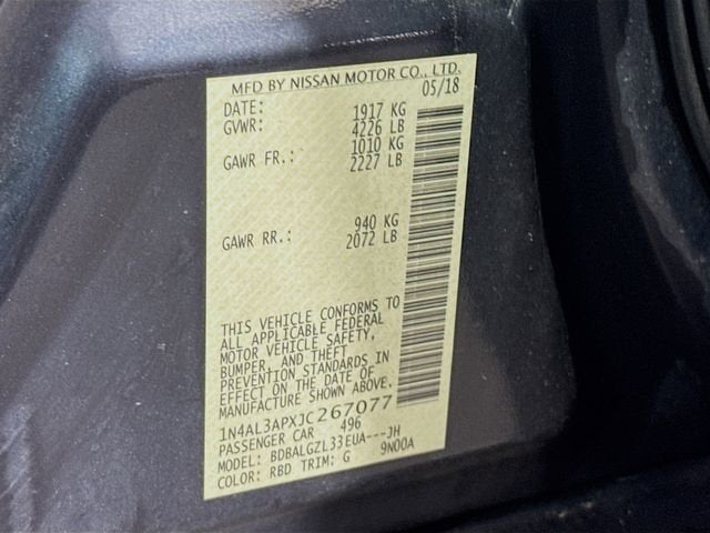 2018 Nissan Altima 2.5 S