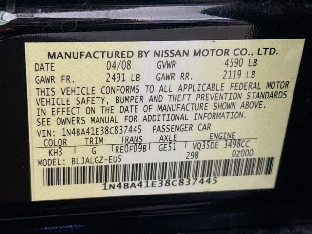 2008 Nissan Maxima 3.5 SL