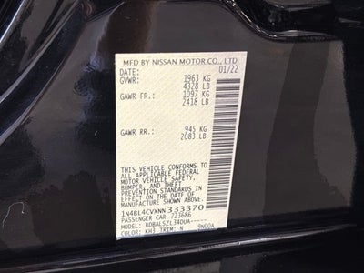 2022 Nissan Altima SR FWD