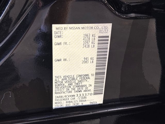 2022 Nissan Altima SR FWD