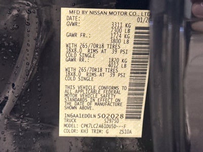 2020 Nissan Titan SV