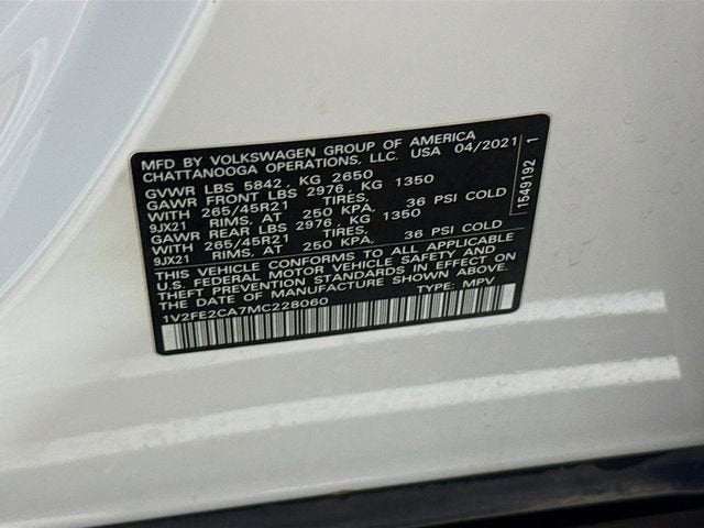 2021 Volkswagen Atlas Cross Sport 3.6L V6 SEL Premium R-Line