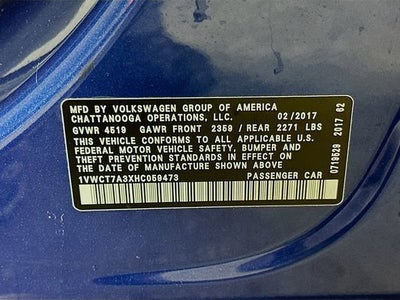 2017 Volkswagen Passat 1.8T SEL Premium