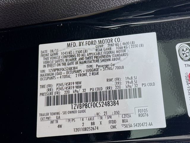 2012 Ford Mustang GT Premium