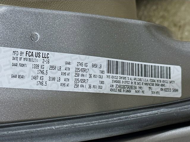 2016 Dodge Grand Caravan SE