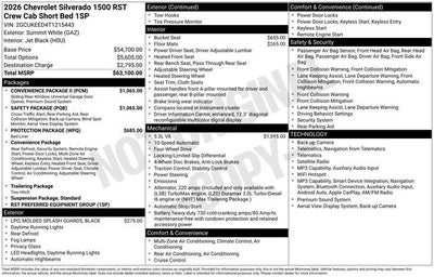 2026 Chevrolet Silverado 1500 RST