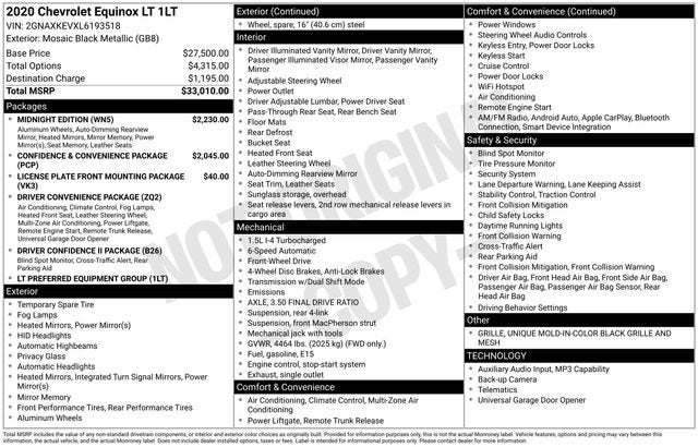 2020 Chevrolet Equinox LT