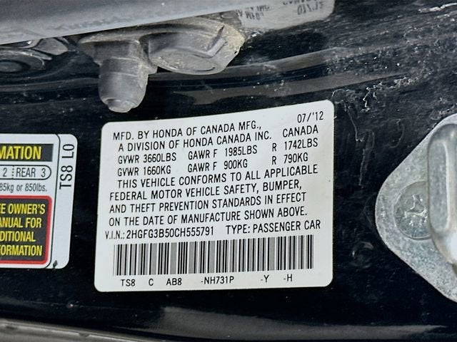 2012 Honda Civic Cpe LX