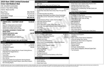 2020 RAM 2500 Limited Mega Cab 4x4 6'4" Box