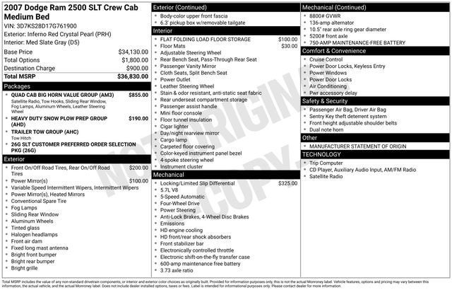 2007 Dodge Ram 2500 SLT