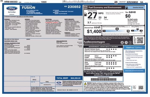 2019 Ford Fusion SE