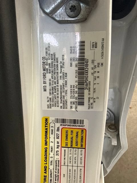 2019 Ford Fusion SE