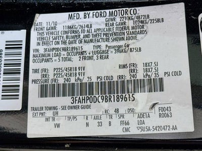 2011 Ford Fusion SPORT