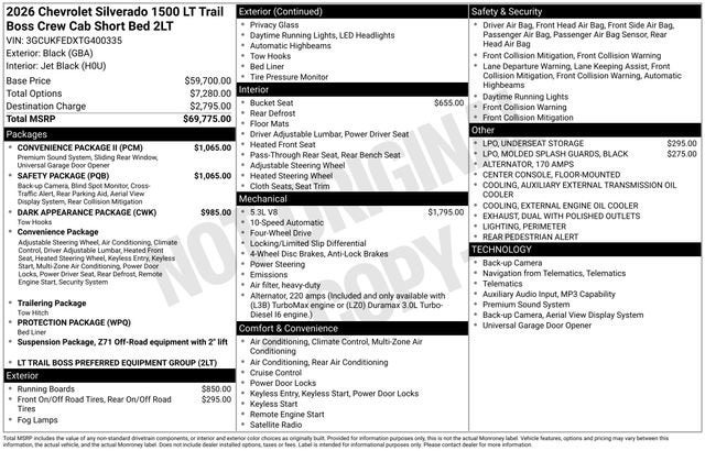 2026 Chevrolet Silverado 1500 LT Trail Boss