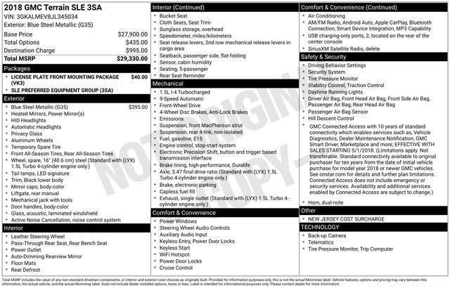 2018 GMC Terrain SLE