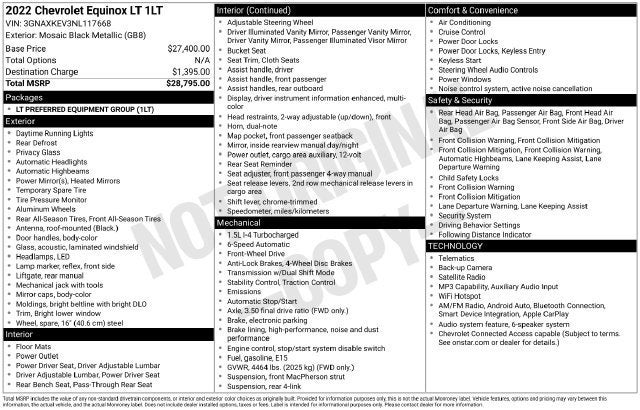 2022 Chevrolet Equinox LT