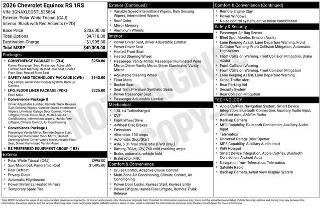2026 Chevrolet Equinox RS